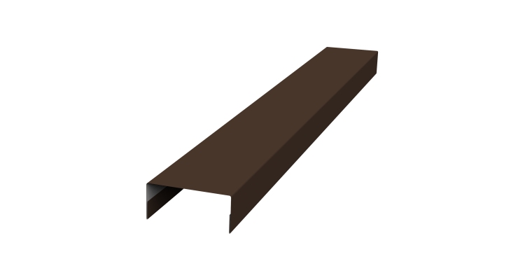 Крышка 30х15 жалюзи Texas 0,7 PE RAL 8017 шоколад (2,5м)