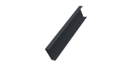 Декоративная накладка на столб универсальная 60х60 для забора жалюзи 0,45 Drap-double TX RAL 7024 мокрый асфальт (2,5м)