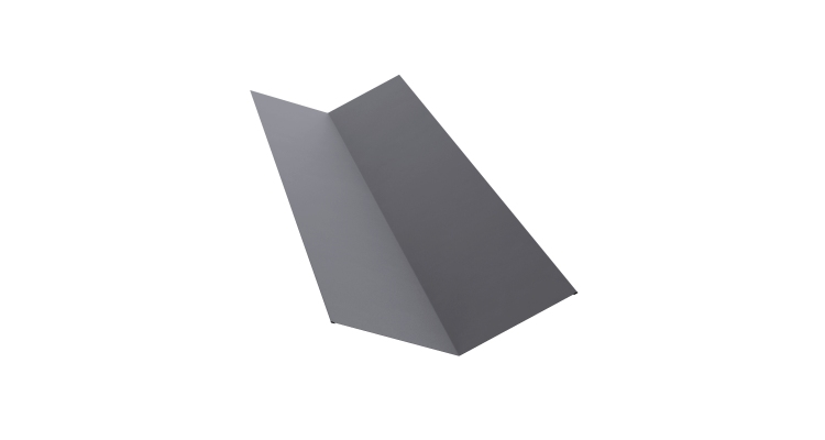 Планка ендовы верхней 145х145 0,45 PE с пленкой RAL 7004 сигнальный серый (3м)