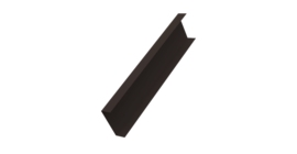 Декоративная накладка на столб универсальная 62х55 для забора жалюзи 0,45 PE-Double RR 32 темно-коричневый (2,5м)