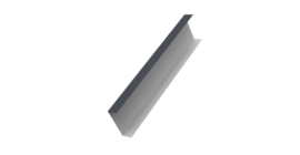 Декоративная накладка на столб универсальная 62х55 для забора жалюзи 0,5 PurPro RAL 7024 мокрый асфальт (2,5м)