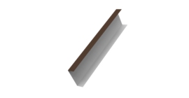 Декоративная накладка на столб универсальная 80х80 для забора жалюзи 0,45 PE RAL 8017 шоколад (3м)