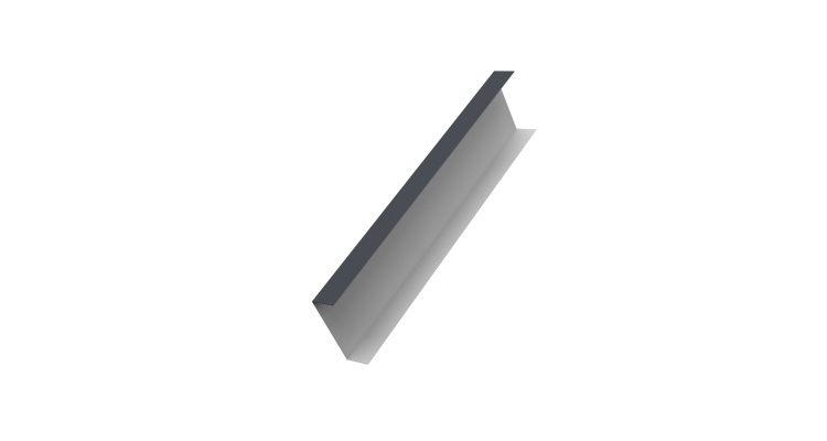 Декоративная накладка на столб универсальная 80х80 для забора жалюзи 0,5 PurLite Matt RAL 7024 мокрый асфальт (2,5м)