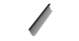 Декоративная накладка на столб универсальная 80х80 для забора жалюзи 0,5 PurPro Matt 275 RR 32 темно-коричневый (2м)