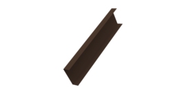 Декоративная накладка на столб универсальная 80х80 для забора жалюзи 0,5 Velur X RAL 8017 шоколад (3м)