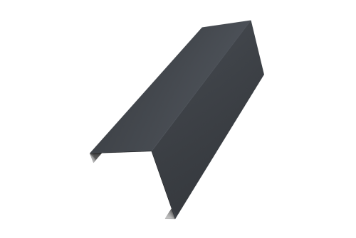 Декоративная накладка на столб универсальная угловая 60х60 для забора жалюзи 0,7 PE RAL 7024 мокрый асфальт (2м)