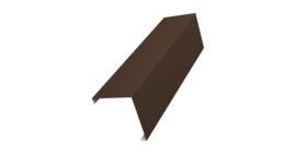 Декоративная накладка на столб универсальная угловая 80х80 для забора жалюзи 0,5 PurPro RAL 8017 шоколад (1,8м)