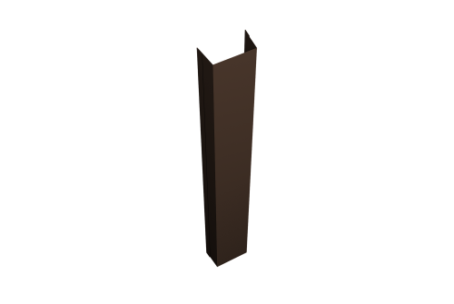 Крепежная планка нижняя Texas 0,45 PE-Double RAL 8017 шоколад (2м)