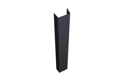 Крепежная планка нижняя Texas 0,45 Drap TwinColor RAL 7024 мокрый асфальт (1,8м)