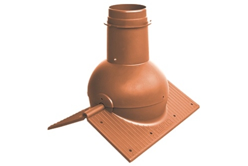 Элемент коньковый Krovent Pipe-Cone красно-коричневый