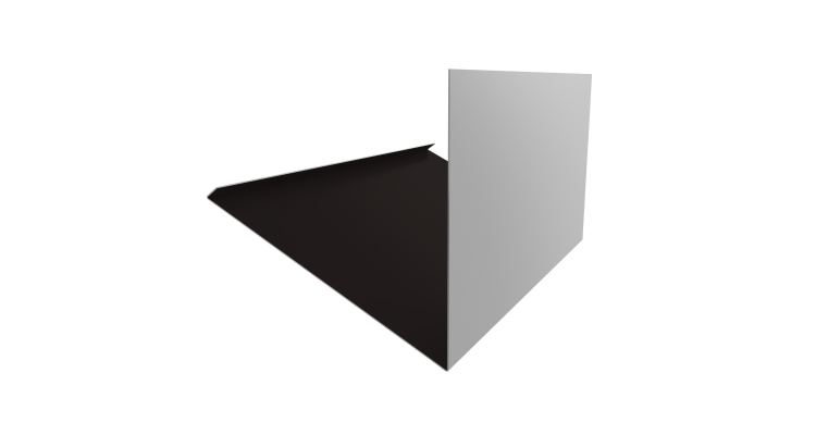 Планка примыкание верхнее к трубе фальц 0,45 Drap TX RAL 9005 черный (3м)