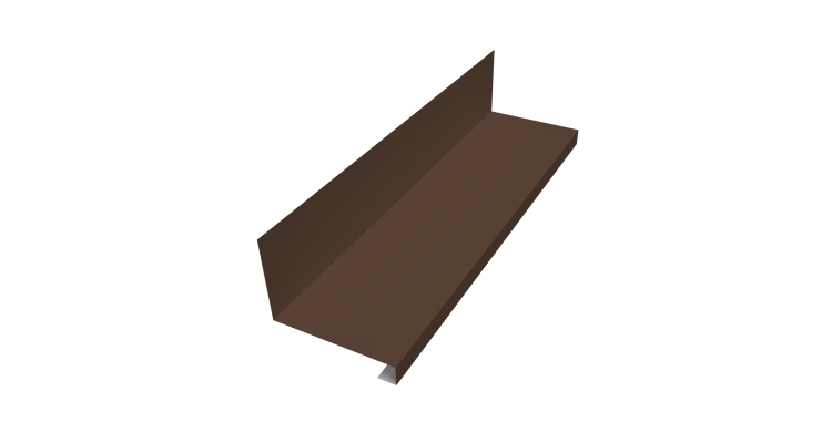 Планка примыкание нижнее к трубе фальц 0,45 Drap ST RAL 8017 шоколад (3м)