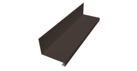 Планка примыкание нижнее к трубе для Кликфальц Pro 0,45 Drap TR RR 32 темно-коричневый (2м)