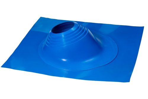 Проходной элемент MF угловой №2 (180-280мм) +240 силиконовый (металлический окрашенный фланец) синий