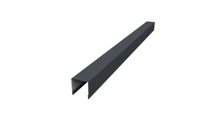 Планка вертикальная лицевая для забора жалюзи Palermo 0,5 PurPro RAL 7024 мокрый асфальт (2,5м)