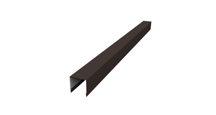 Планка вертикальная лицевая для забора жалюзи Palermo 0,5 Rooftop Бархат RR 32 темно-коричневый (2,5м)