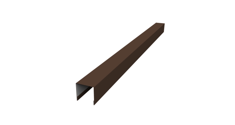 Планка вертикальная лицевая для забора жалюзи Palermo 0,5 Drap TX RAL 8017 шоколад (3м)