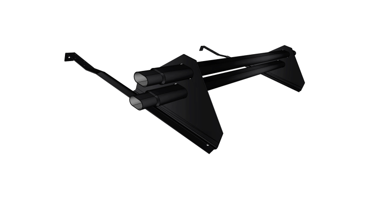 Снегозадержатель трубчатый для натуральной черепицы Стандарт RAL 9005 1м (профиль до 50мм)