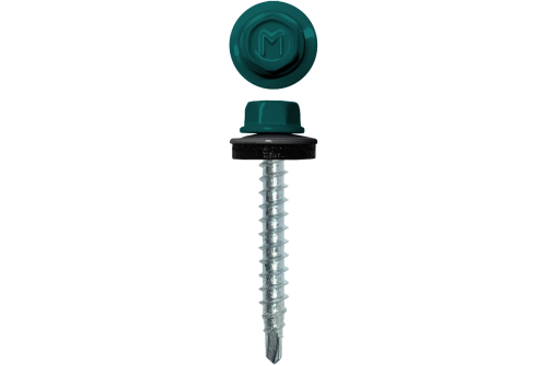 Саморез кровельный Daxmer 4,8х35 RAL 5021 (250) сверло №1