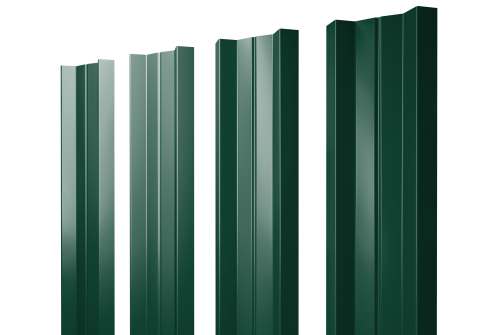 Штакетник М-образный А с прямым резом 0.4 PE RAL 6005 зеленый мох