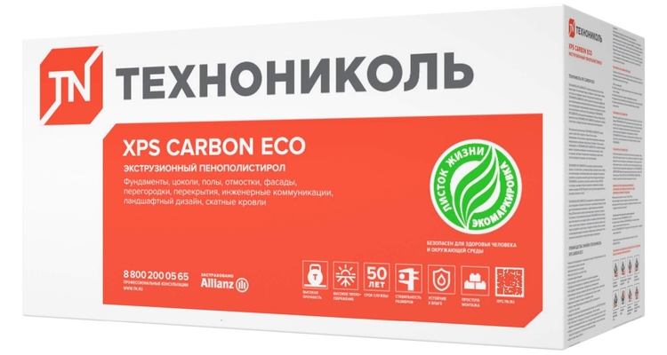 XPS ТехноНИКОЛЬ CARBON ECO 1180х580х100-L (0,274м3)