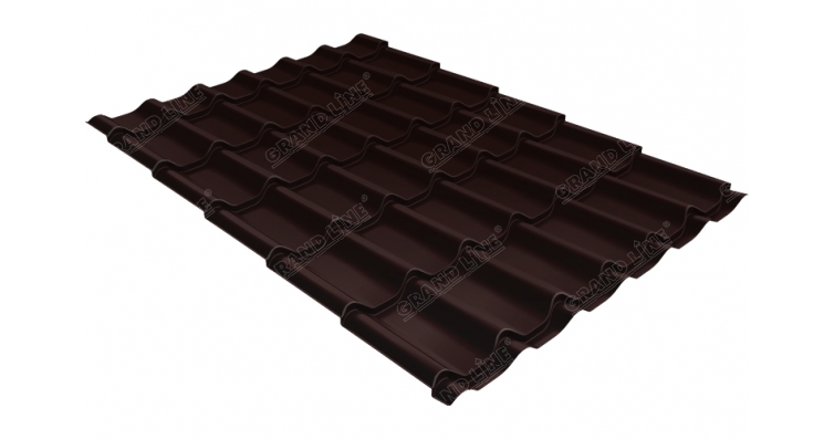 Волновой профиль классик толщина 0,45 PE полиэстер RAL 8017 шоколад